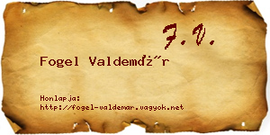 Fogel Valdemár névjegykártya